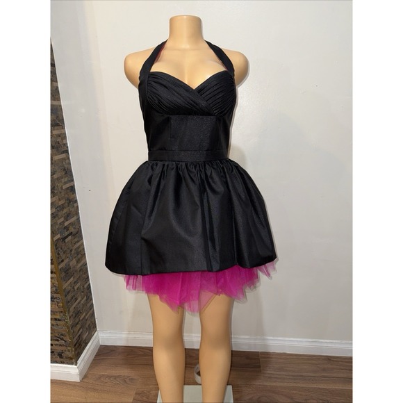 Betsey Johnson Evening Formal Cocktail Prom Strapless Dress Vintage Neckline 2 - Picture 4 of 13